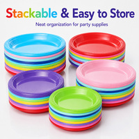 Lichtgewicht decoratief servies, fruit- en snackbordjes, PS borden voor bruiloften, verjaardagen, feesten en diners, plastic borden
