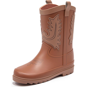 Bottes de pluie pour enfants style cowboy, bottes en <span class=keywords><strong>caoutchouc</strong></span> imperméables mi-<span class=keywords><strong>mollet</strong></span> antidérapantes pour garçons et filles, pour la boue, la ferme, le jardinage, vente en <span class=keywords><strong>gros</strong></span> - Product Image 5