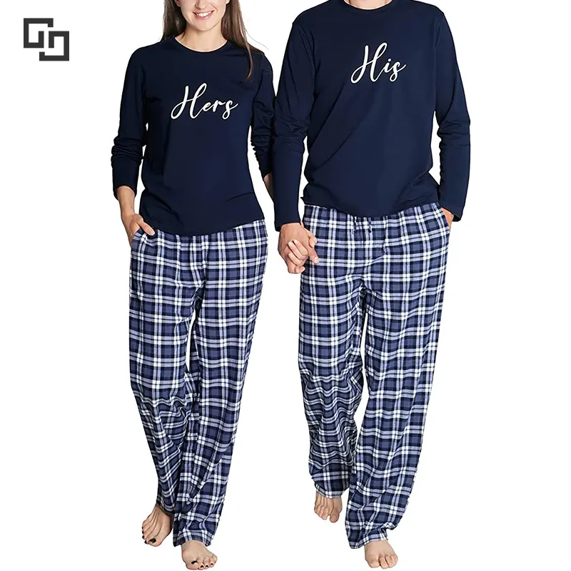 Custom Matching Pajamas Family Cotton Funny Couples Pajamas Set for Men and Women
