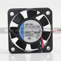 Ventilateur de refroidissement axial 412F-124 à double roulement à billes pour CPU, 24V 48V DC 12V 54mA 0.65W AC EC 4010 40X40X10MM 4CM, pour onduleur, produit phare
