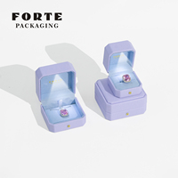 Boîte à Bijoux Forte Personnalisée avec LOGO, Couleur, Pendentif, Luxueuse Boîte d'Emballage, Bague, LED Laquée Lumineuse