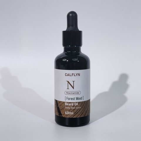 CALFLYN Hot Selling Organic Beard Growth Oil Formula with Argan Jojoba Oils Whitening Niacinamide Forest Wood Beard Oil