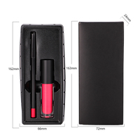 Cosmétiques de maquillage 2 en 1 brillant à lèvres combo capuchon rond brillant à lèvres repulpant de marque privée avec boîte de crayon à lèvres personnalisée