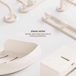 Toallero Estilo Crema, Estante para Toallas de <span class=keywords><strong>Baño</strong></span> <span class=keywords><strong>sin</strong></span> Taladrar, Toallero Integrado para Inodoro - Product Image 3