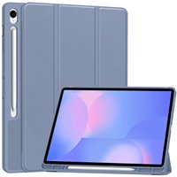 Étui pour Samsung Galaxy Tab S10FE Plus 13,1 pouces, coque arrière souple en TPU avec support pour S Pen, étui intelligent pour tablette en cuir PU pliable