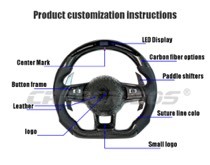 Volante de Fibra de Carbono Negro con Pantalla LED para <span class=keywords><strong>Ford</strong></span> <span class=keywords><strong>Mustang</strong></span> <span class=keywords><strong>2015</strong></span> 2016 2018 2020 2023, Envío Directo de Fábrica - Product Image 6