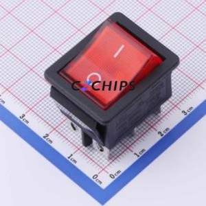 RS606-202N011CR1B-3A Rocker Switch Through hole Component (THT) Switch 30.5mm 25.5mm Concave Bend Red - Product Image 1