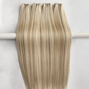 Ampia Disponibilità di Capelli <span class=keywords><strong>Biondo</strong></span> <span class=keywords><strong>Cenere</strong></span> e <span class=keywords><strong>Biondo</strong></span> Caldo per Extension Genius Weft 18-22 Pollici, Remy Double Drawn di Alta Qualità - Product Image 4