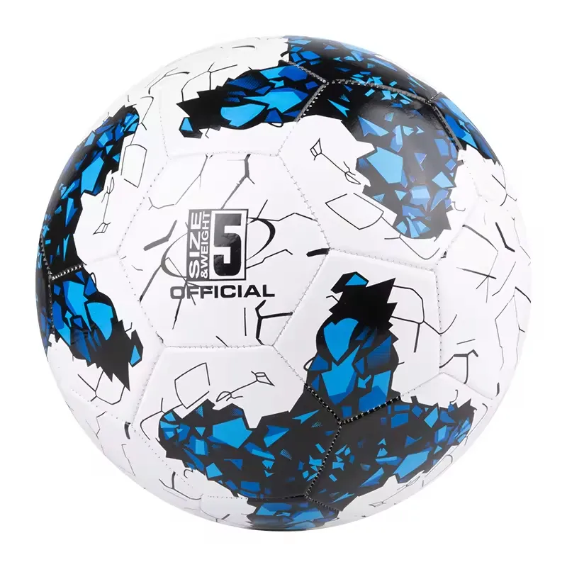 Bola de futebol personalizada de fábrica de alta qualidade para jogos ao ar livre, bola de futebol tamanho 5