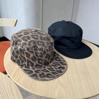 Nueva Gorra de Campamento Unisex de Moda Retro con Estampado de Cuadros/Leopardo, Bordado 3D, Visera Plana Ajustable, Estilo Vintage
