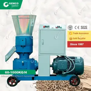Penjualan Terbaik Tiongkok Diesel elektrik PTO kecil serbuk gergaji datar Mini penggiling pelet kayu untuk membuat biomassa, pelet sekam (LVE)