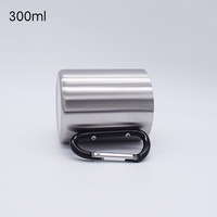 Mug de voyage isotherme personnalisé en acier inoxydable 304 à double paroi avec poignée mousqueton en D