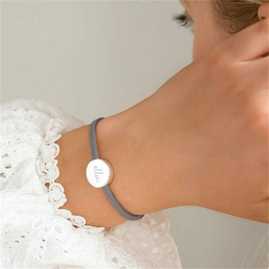 <span class=keywords><strong>Bracciale</strong></span> con perline rotonde in acciaio inossidabile e oro 18k da 15 mm, personalizzabile con <span class=keywords><strong>incisione</strong></span> logo, <span class=keywords><strong>bracciale</strong></span> con ciondolo a disco vuoto per stampa a caldo in <span class=keywords><strong>argento</strong></span> - Product Image 3