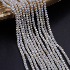 2-2,5mm weiße Kartoffel form Natürliche Süßwasser perlen perlen für die Schmuck herstellung - Product Image 3