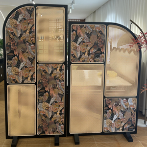 Modern Luxury Solid Ash Wood Rattan Divider Nordic Retro Partition <b>Screen</b> for Hotel Living Room <b>Bedroom</b> Block - Product Image 1