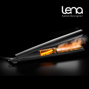 Lena Professional Aluminum Plates Steam Flat Iron <strong>Hair</strong> Straightener <strong>Keratin</strong> Ionic Technology 200&deg;C Adjustable Temperature - Product Image 1