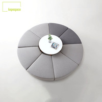 Canapé en tissu moderne en forme de S pour restaurant, hôtel, salle d'attente, bureau, mobilier commercial, canapé modulaire de réception