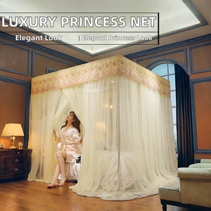 <span class=keywords><strong>Moustiquaire</strong></span> de <span class=keywords><strong>Lit</strong></span> Pliante de Luxe et de Haute Qualité <span class=keywords><strong>Grand</strong></span> Carré Style Palais pour Chambre à Coucher Maison Extérieur Camping – <span class=keywords><strong>Lit</strong></span> King Size <span class=keywords><strong>Double</strong></span> - Product Image 4