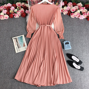 Diseño de Falda Larga Plisada para Mujer, Elegante, Estiliza la Figura, Ligera, para Primavera - Product Image 5