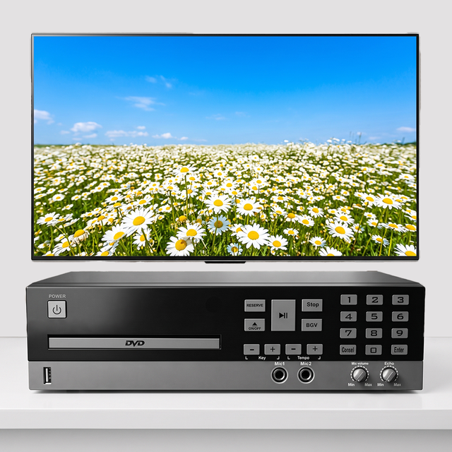 XWJ Factory New 1080p HD Portable 12inch Screen Home/VCD Player Karaoke Function Supports USB Input 2 Channel Audio Supports