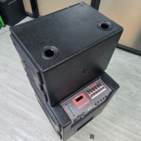 Sistem Peralatan Suara Kayu Linear Array 200W DJ Karaoke Audio Bass Amplifier dengan Bluetooth, Subwoofer 15 Inch untuk Panggung dan Speaker Rumah
