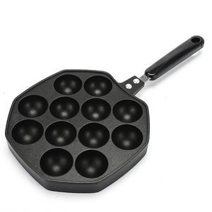 Moule <span class=keywords><strong>à</strong></span> takoyaki, <span class=keywords><strong>poêle</strong></span> <span class=keywords><strong>à</strong></span> <span class=keywords><strong>frire</strong></span> antiadhésive en alliage d'aluminium la plus vendue, compatible induction, avec poignée en bakélite inoxydable - Product Image 4