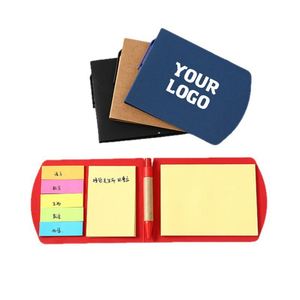 Cuaderno Kraft Personalizado con Notas Adhesivas, Bolígrafo y Pestañas Transparentes - Regalo Promocional Ecológico - Product Image 1