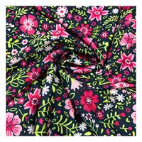 Tissu en Chiffon Léger à Motifs Floraux Bio Écologiques, Impression Numérique Personnalisée, Idéal pour Vêtements de Nuit pour Filles - Direct Usine