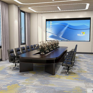 Tapis Akmin en laine et nylon tressé à la machine pour salles de réunion - Antidérapant, durable, écologique, haut de gamme, sur mesure - Product Image 3