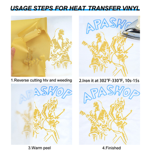 Vinyle thermocollant mat en PVC Guangyintong pour applications d'impression Easyweed, vinyle de transfert thermique économique, vinyle thermocollant <span class=keywords><strong>Cricut</strong></span>, HTV <span class=keywords><strong>Cricut</strong></span> - Product Image 5