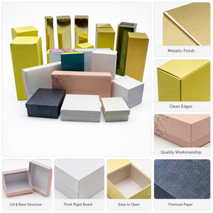 Caja Rígida de Cartón Rectangular, Cartón Color Marfil, Empaque de Cosméticos de Alta Gama con Logotipo Estampado en Caliente, Se Aceptan Pedidos Personalizados - Product Image 2