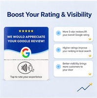 Carte NFC programmable avec code QR pour les commentaires Google, plaque NFC pour les commentaires des clients pour les cafés, les hôtels et les restaurants