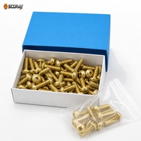 Sekrup Kepala Kuningan Hex Socket Cap ISO 7380 M3 M4 M5 M6 M8 M10 M12 5mm-60mm Sekrup Kepala Socket Metrik Tahan Korosi