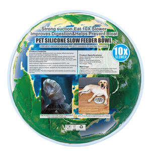 Pet yavaş yiyecek kasesi köpek anti-boğulma kaymaz silikon vantuz petek köpek maması plaka yavaş besleyici - Product Image 5