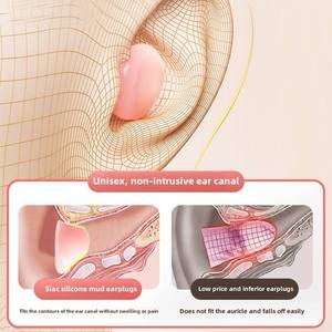 6 Paires de Bouchons d'Oreilles en Silicone pour Dormir, Réduction du Bruit, Lavables, Imperméables, Souples, Réutilisables, Protection Auditive, Bouchons d'Oreilles Silencieux pour Dormir - Product Image 4