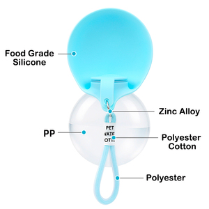 Borraccia Portatile Pieghevole per Cani in Silicone e PP da 360ml, Leggera e Personalizzabile, Ideale per Escursioni e Attività all'Aperto - Product Image 5