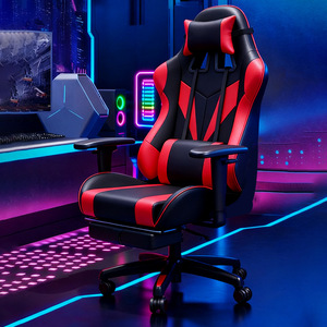 เก้าอี้เล่นเกม เก้าอี้คอมพิวเตอร์ ปรับความสูงได้ เก้าอี้สำนักงานแบบปรับเอนได้ หมุนได้ พร้อมไส้โฟม สำหรับห้องนอน ห้องอ่านหนังสือ เชิงพาณิชย์ - Product Image 1
