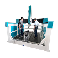 Prix usine 4 axes grand Format Table mobile CNC 3D mousse planche de bois Sculpture Eps sculpture Machine