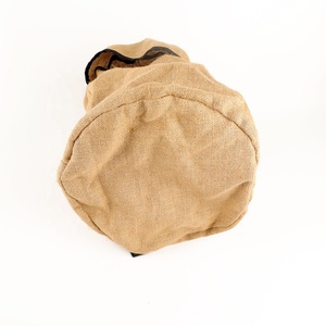 Mochila De yute reutilizable de Color Natural, bolsa de arpillera de yute, informal, de una sola Correa con fondo redondo - Product Image 4