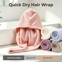 Turbante de Secado Rápido Superabsorbente con Tejido Waffle para Salón de Belleza, Spa y Cabello Largo