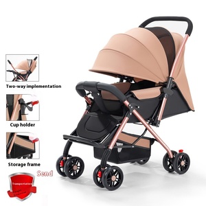 Hai chiều chuyển đổi trọng lượng nhẹ có thể gập lại xe đẩy em bé cao thiết kế cảnh quan cho 0-3 năm một mảnh dropshipping - Product Image 6