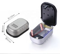 Boîte de rangement murale extérieure numérique avec serrure à code à 4 chiffres en aluminium et options multicolores, nouvelle clé d'urgence pour la sécurité à domicile