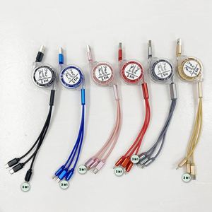 Cable de Alimentación 3 en 1 para Teléfono Móvil, Económico y Promocional, Cable de Datos USB Retráctil de Alta Calidad, Juego de Cables de Carga Rápida con Logotipo Personalizado - Product Image 5