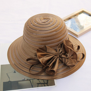 <strong>Women's</strong> Summer Organza Wide Brim Sun <strong>Hat</strong> <strong>for</strong> Outdoor Ladies' Flower <strong>Wedding</strong> and Church <strong>Hats</strong> Adult Character Style <strong>for</strong> Parties - Product Image 3