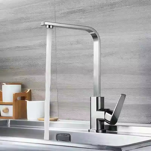 KAWAL Contemporary <strong>Square</strong> Seven-Shaped Kitchen Faucet 304 Stainless Steel Hot Cold Mixer Sink <strong>Tap</strong> Single Lever Hotel <strong>Tap</strong> - Product Image 2