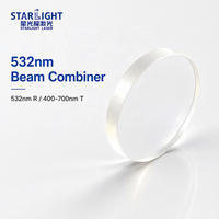 Miroir combinateur de faisceaux 532nm réfléchissant 400-700nm transmettant, en silice fondue pour systèmes optiques