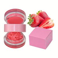 Baume et exfoliant pour les lèvres 2 en 1 rose, exfoliant pour les lèvres vegan rose, fraise orange, label privé, exfoliant biologique