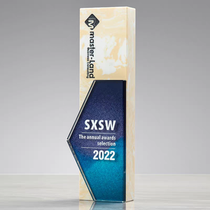 フルカラーでカスタマイズ可能な大理石クリスタルトロフィー、その他クリスタル工芸品のパーソナライズ製品 - Product Image 4