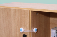 Serrure adhésive de tiroir d'armoire de sécurité pour enfants, loquet coulissant