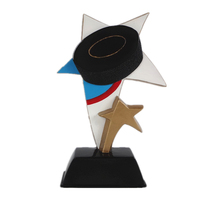 Trophée de hockey sur glace en résine avec logo personnalisé Weivista, fournisseur direct d'usine pour les vainqueurs de championnats